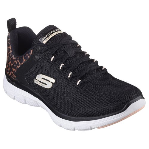 Buy SKECHERS FLEX APPEAL WILD Black Sneakers Online