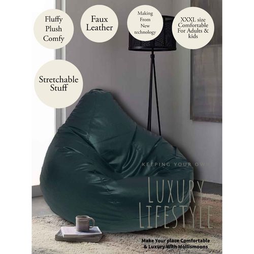 Buy Mollismoons Leather Bean bag XXXL Size Cover Online