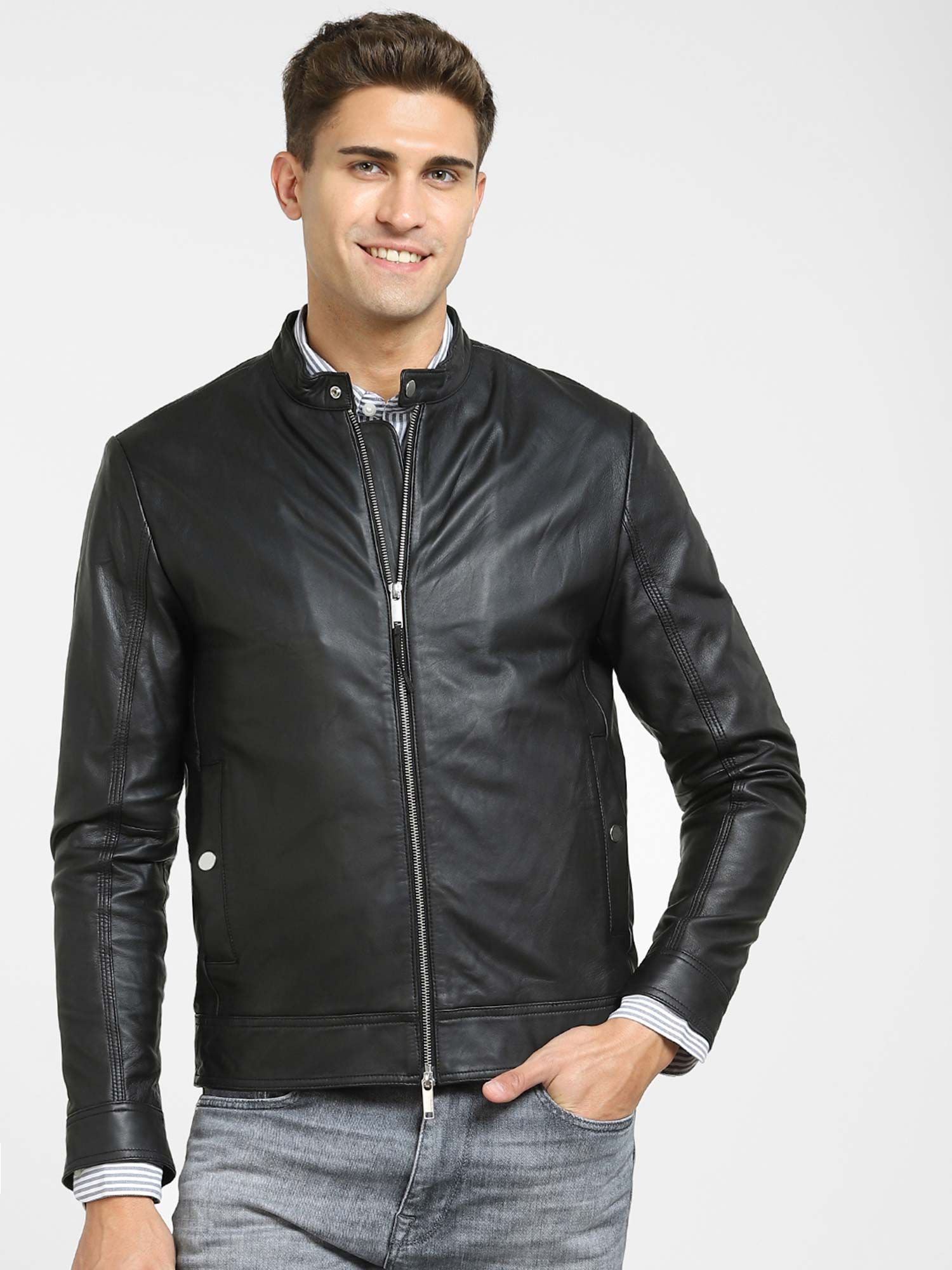 Buy Trendy Black Leather Jacket Under 500 For Men At Great Offers Online