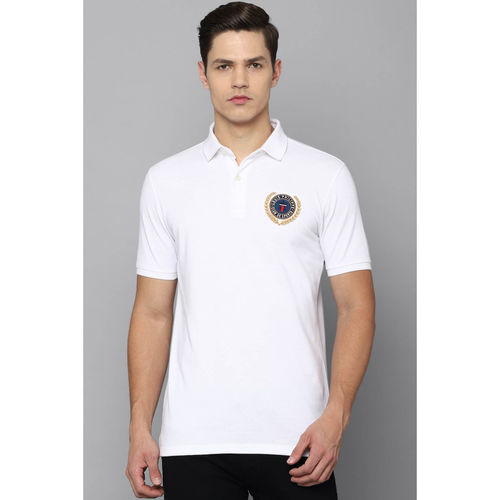 Louis Philippe Mens Solid White T-shirt: Buy Louis Philippe Mens Solid  White T-shirt Online at Best Price in India