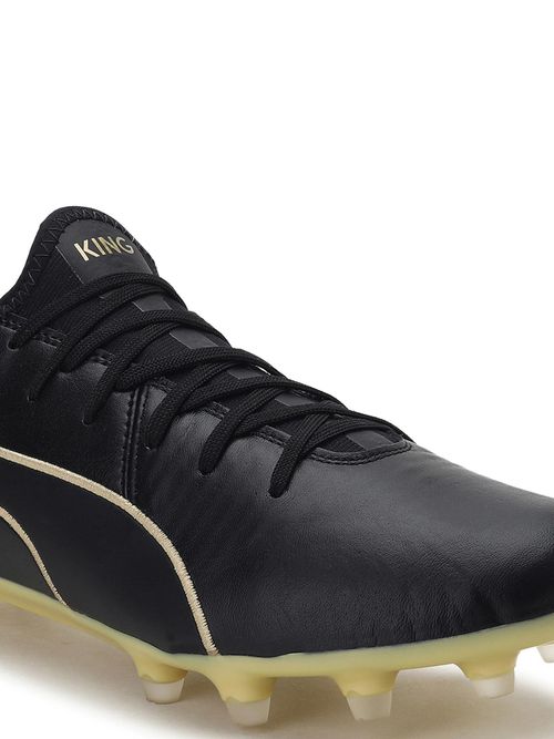 Puma KING Pro FG Unisex Black Sports Shoes (UK 3)