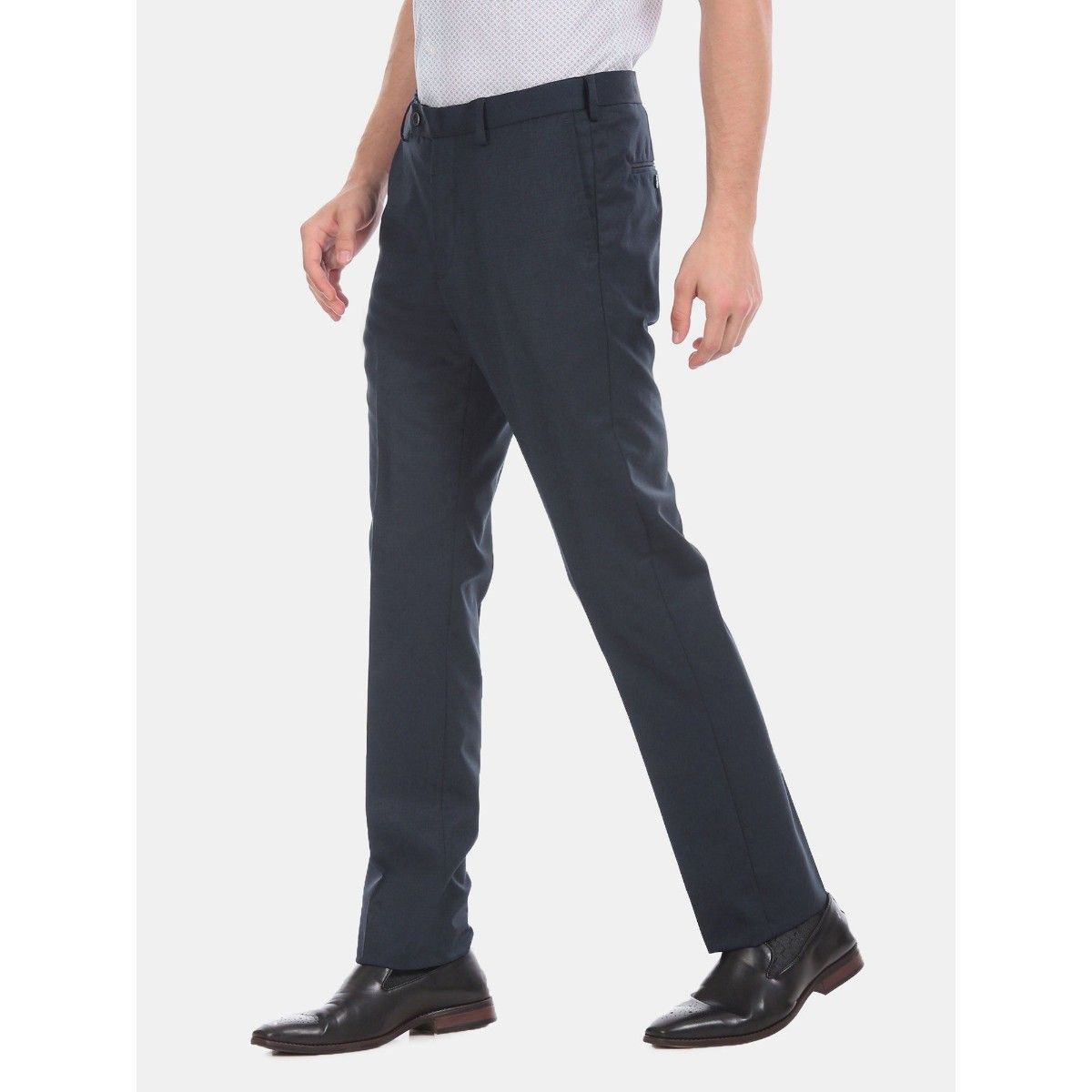 Buy Arrow Men Black Tapered Fit Solid Formal Trousers - Trousers for Men  7248731 | Myntra