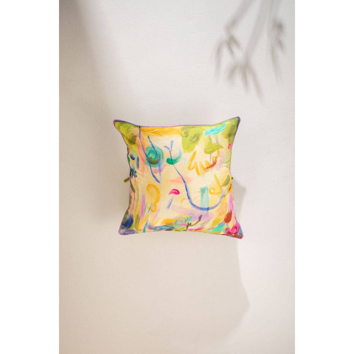 Freedom Tree Palette Cotton Buttercup Cushion Cover (18 x 18 inches)