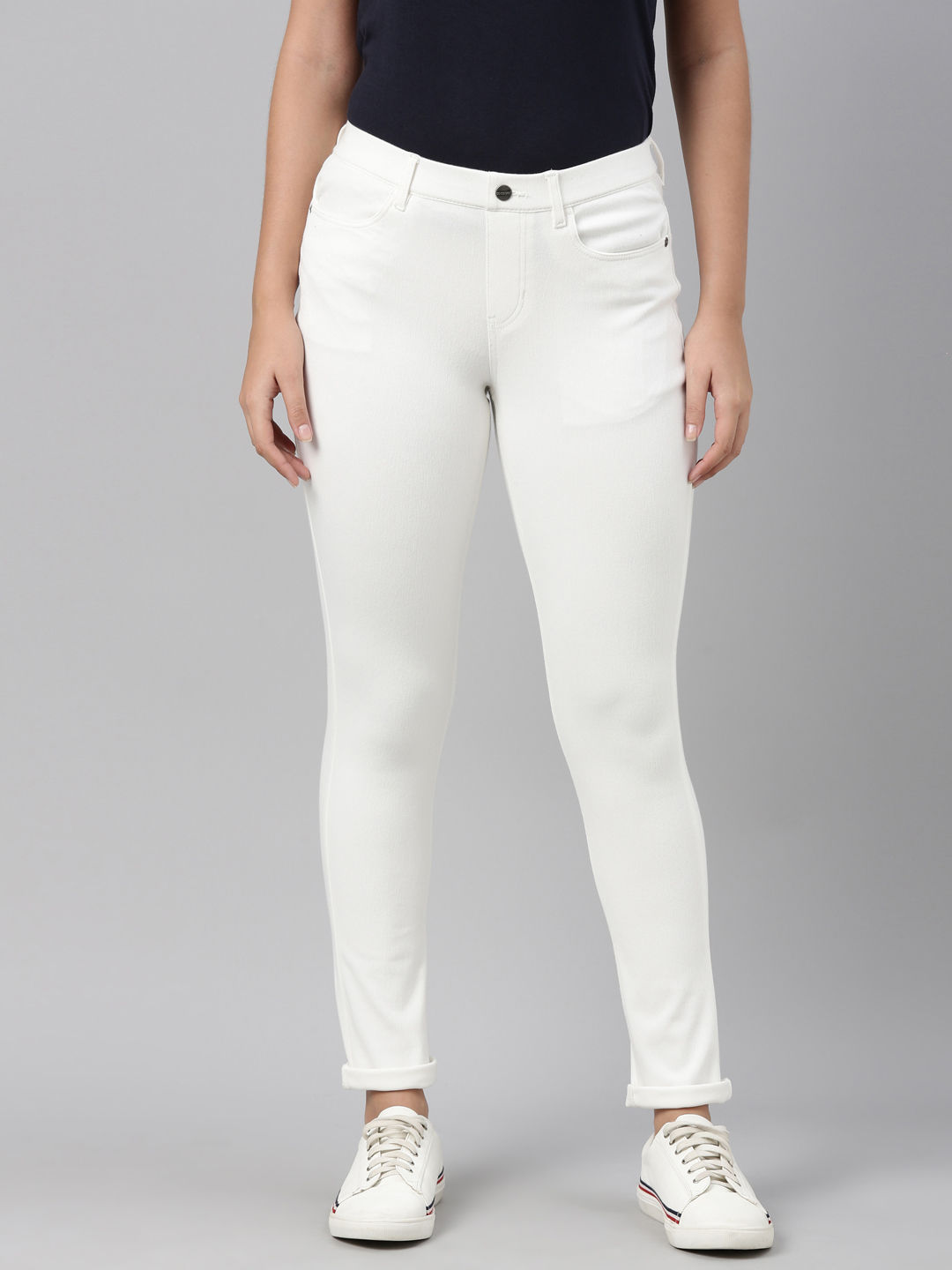 Go Colors Women Solid Super Stretch 