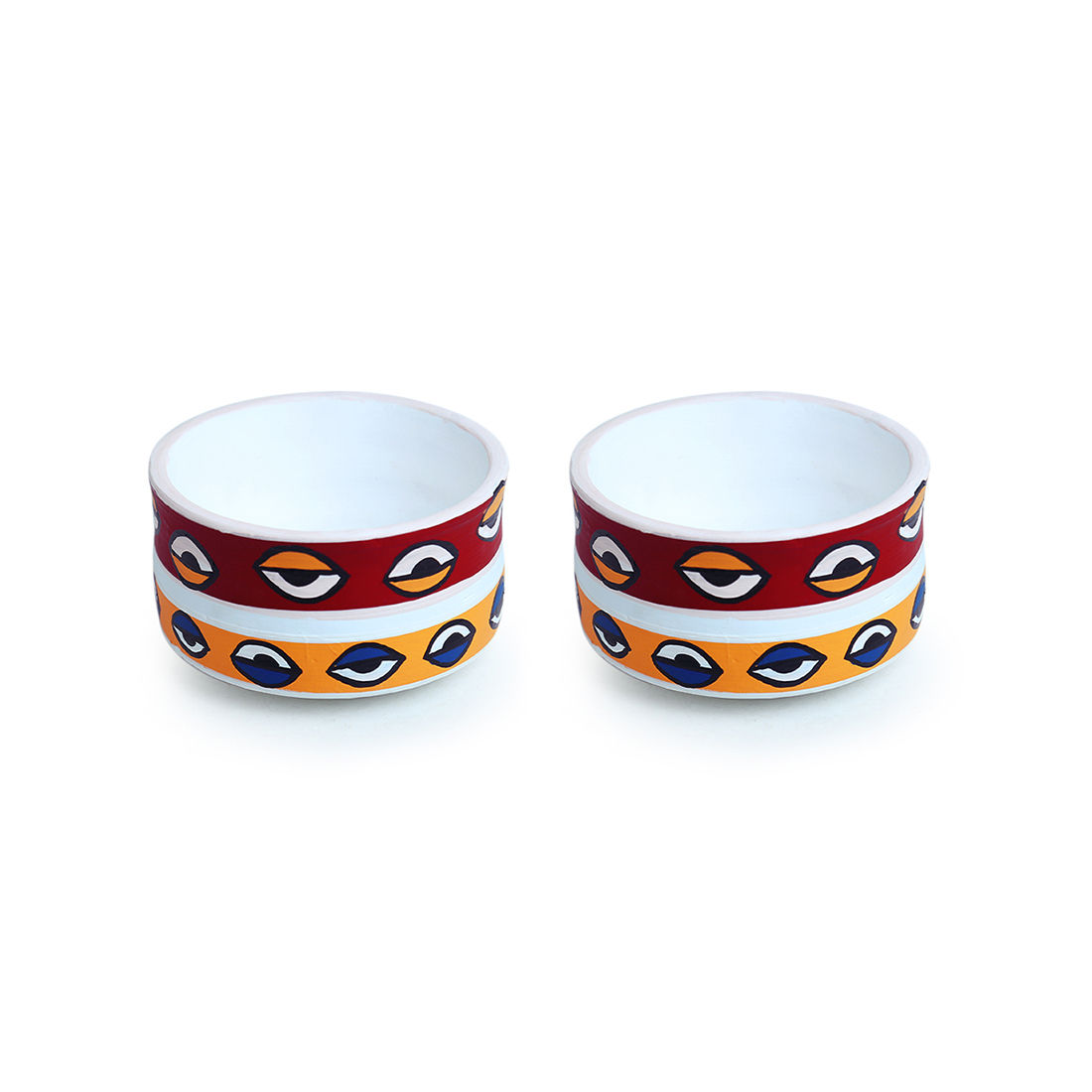 ExclusiveLane The Eye of Horus' Handpainted Terracotta Planter Pots