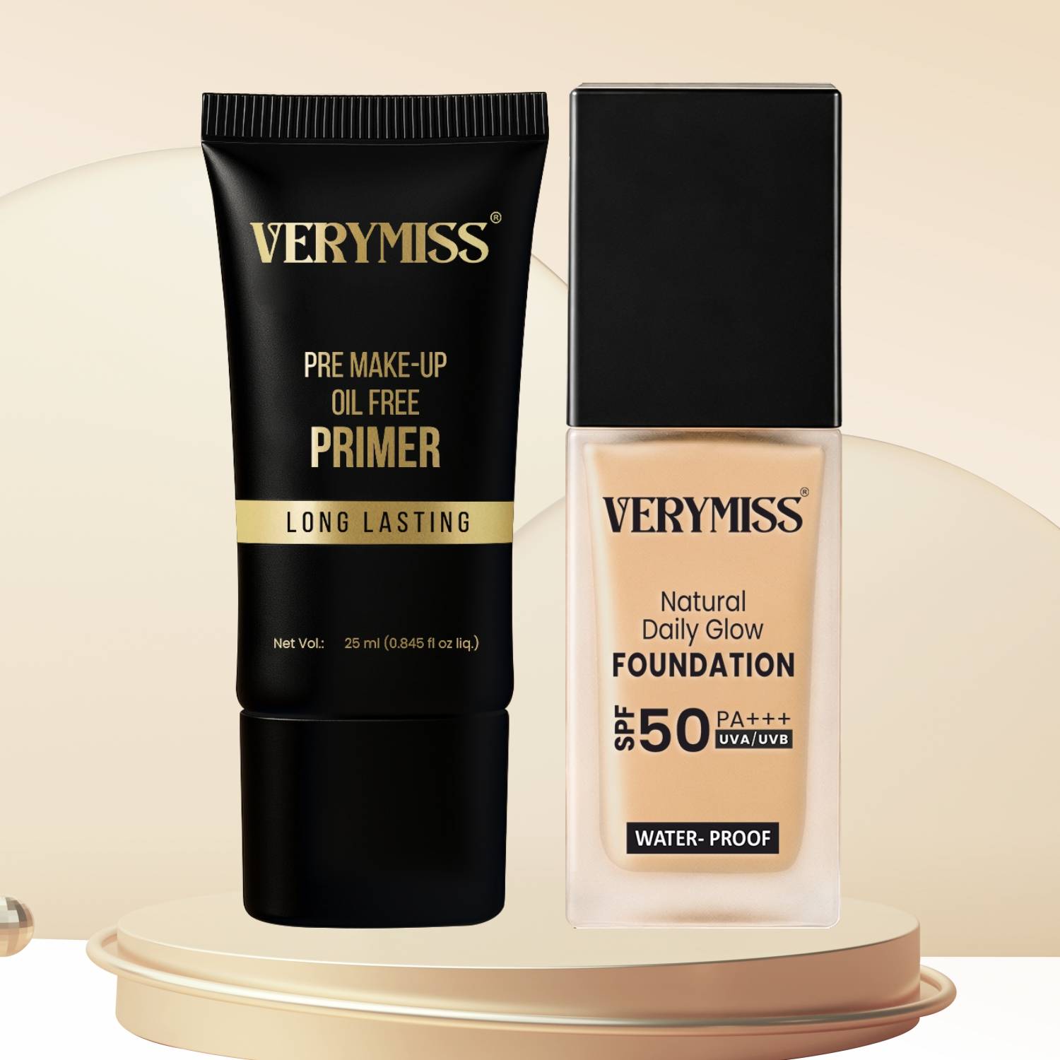 Verymiss Foundation + Oil Free Primer Dark Tone (VMFD06-04, VMPR02)