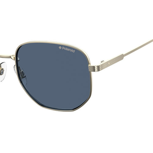 Buy Polaroid Blue Polarized Lens Square Sunglass Light Gold Frame