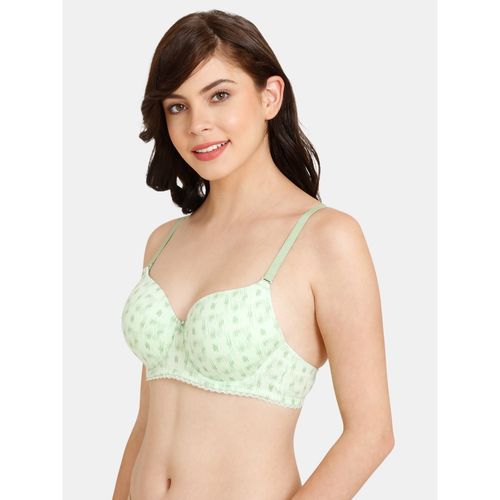 Buy Zivame Rosaline Padded Wired 3-4th Coverage T-Shirt Bra - Patina Green  Online