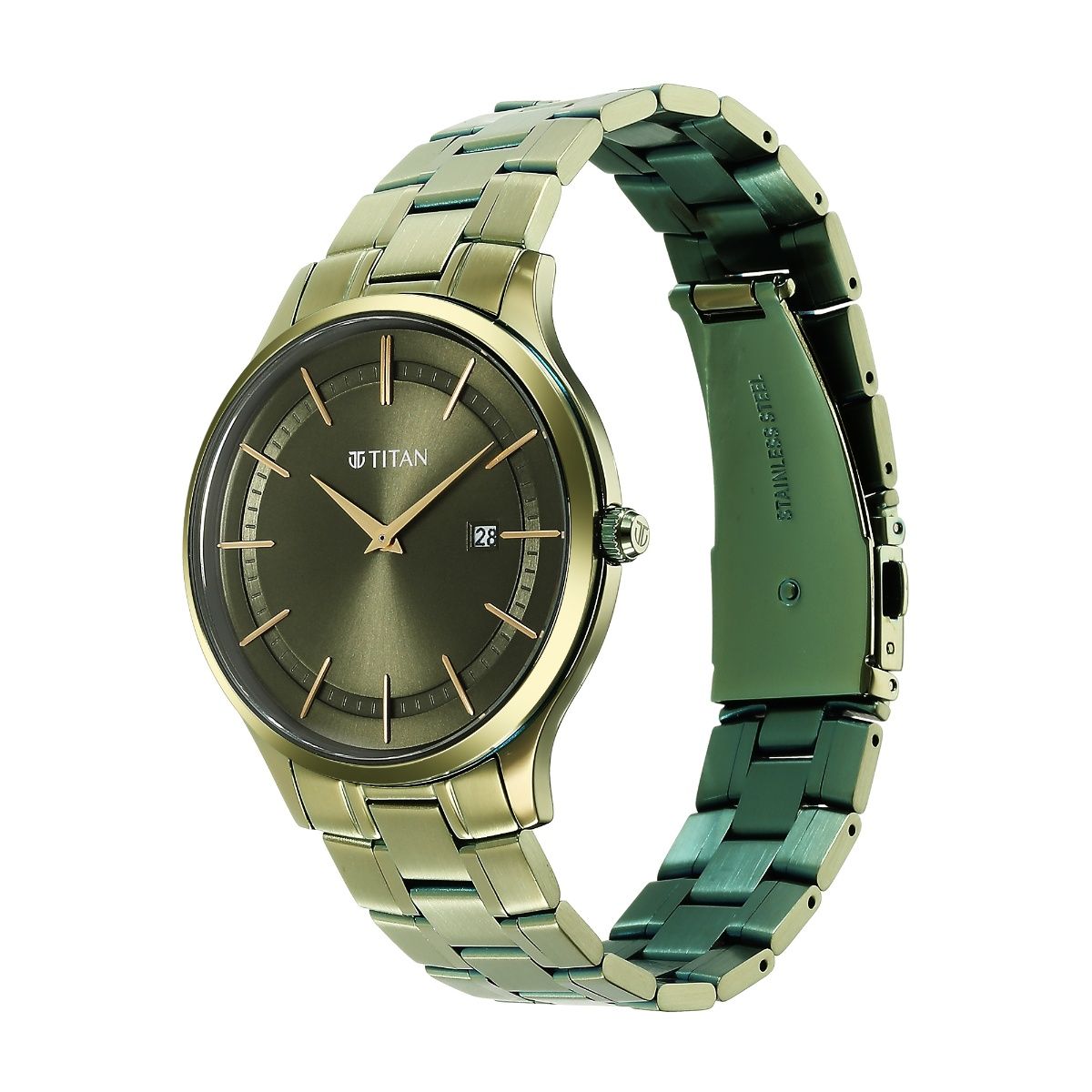 Buy Titan Classique Slim Ii 90142qm03 Green Dial Analog Watch For Men Online 0959