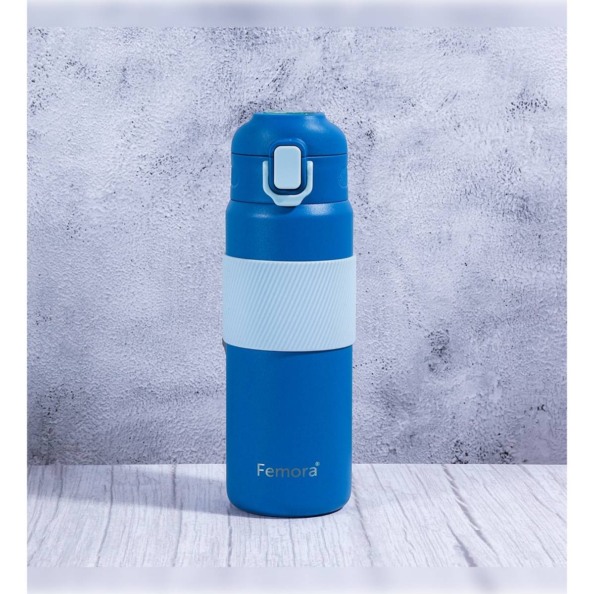 Femora Hydropro Double Walled Stainless Steel Water Bottle 600 ML Slate Blue