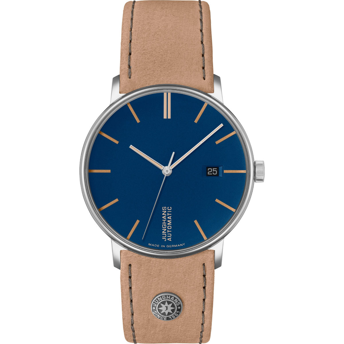 Junghans Form Date Power Reserve Analog Dial Color Blue Men Watch