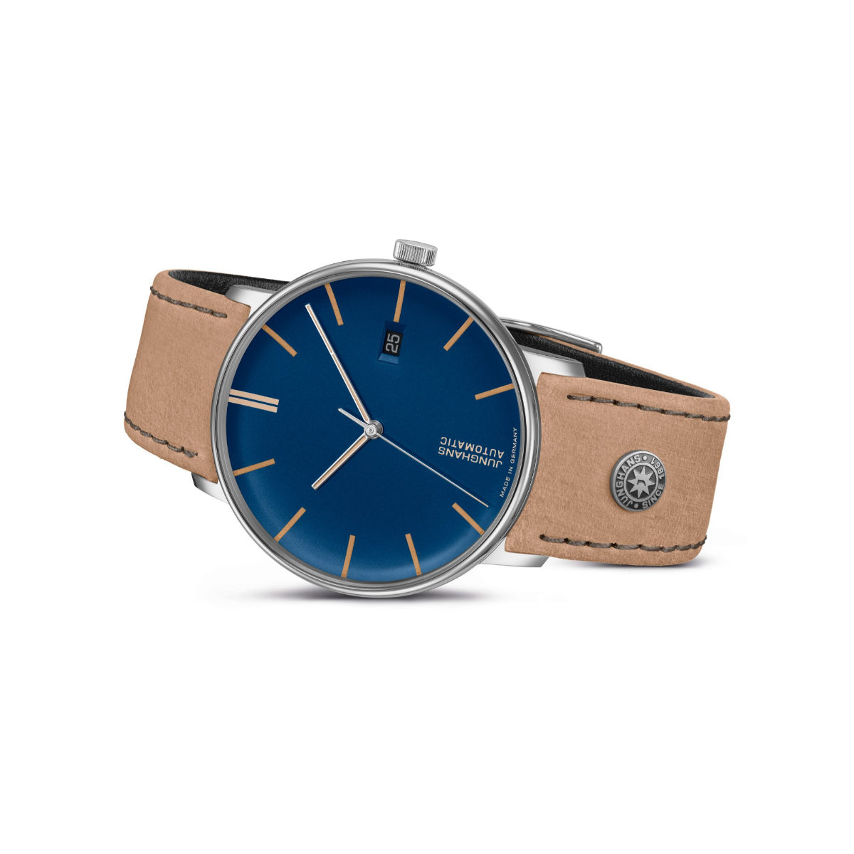 Buy Junghans Form Date Power Reserve Analog Dial Color Blue Men