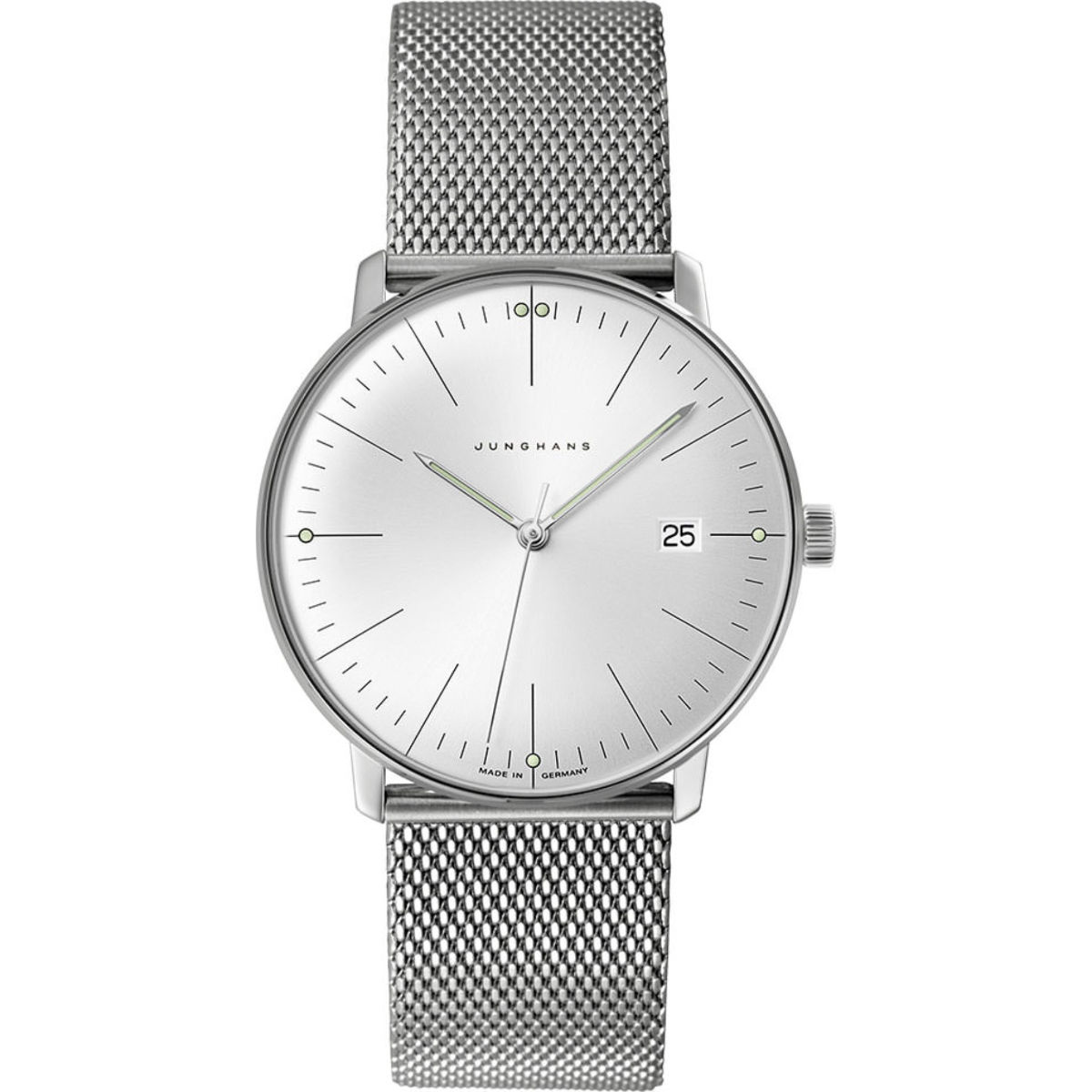 Junghans Max Bill Date Analog Dial Color Silver Men Watch