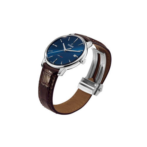 Buy Titoni Line 1919 Date Analog Dial Color Blue Men Watch 83919 S