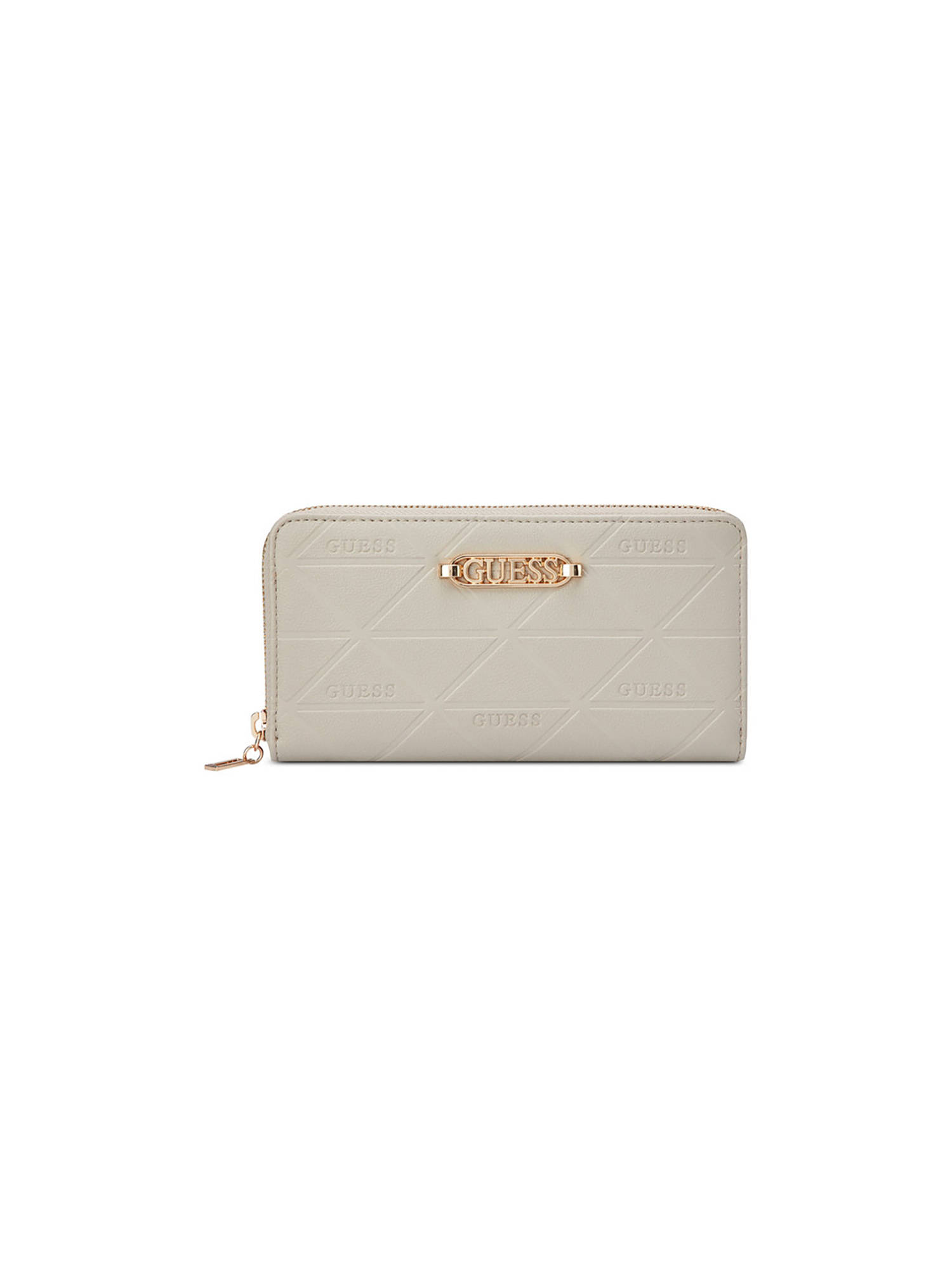 Guess Celestia Taupe Women Zipper Embossed Medium Wallet