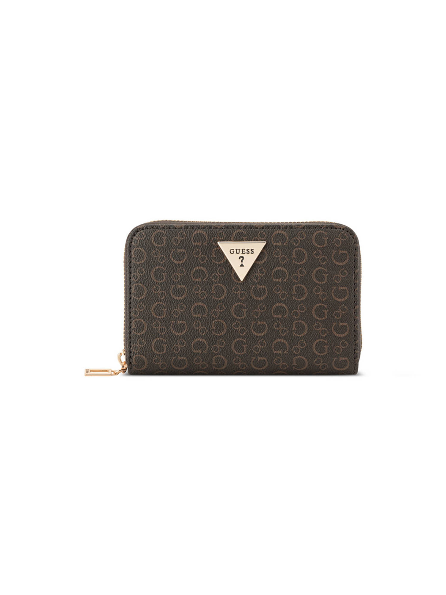 Guess Katy Brown Women Zipper Printed Medium Wallet