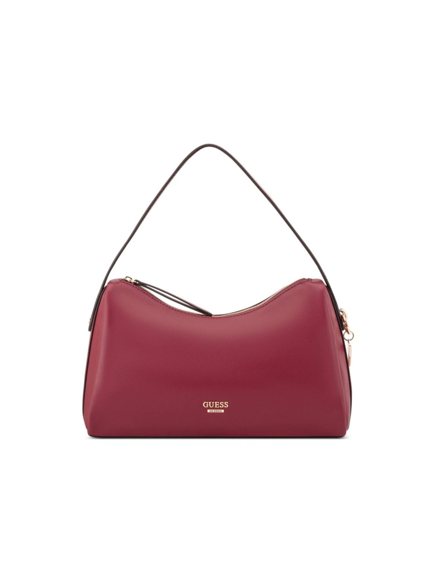 Guess Jasmin Maroon Women Zipper Solid Hobo Bag