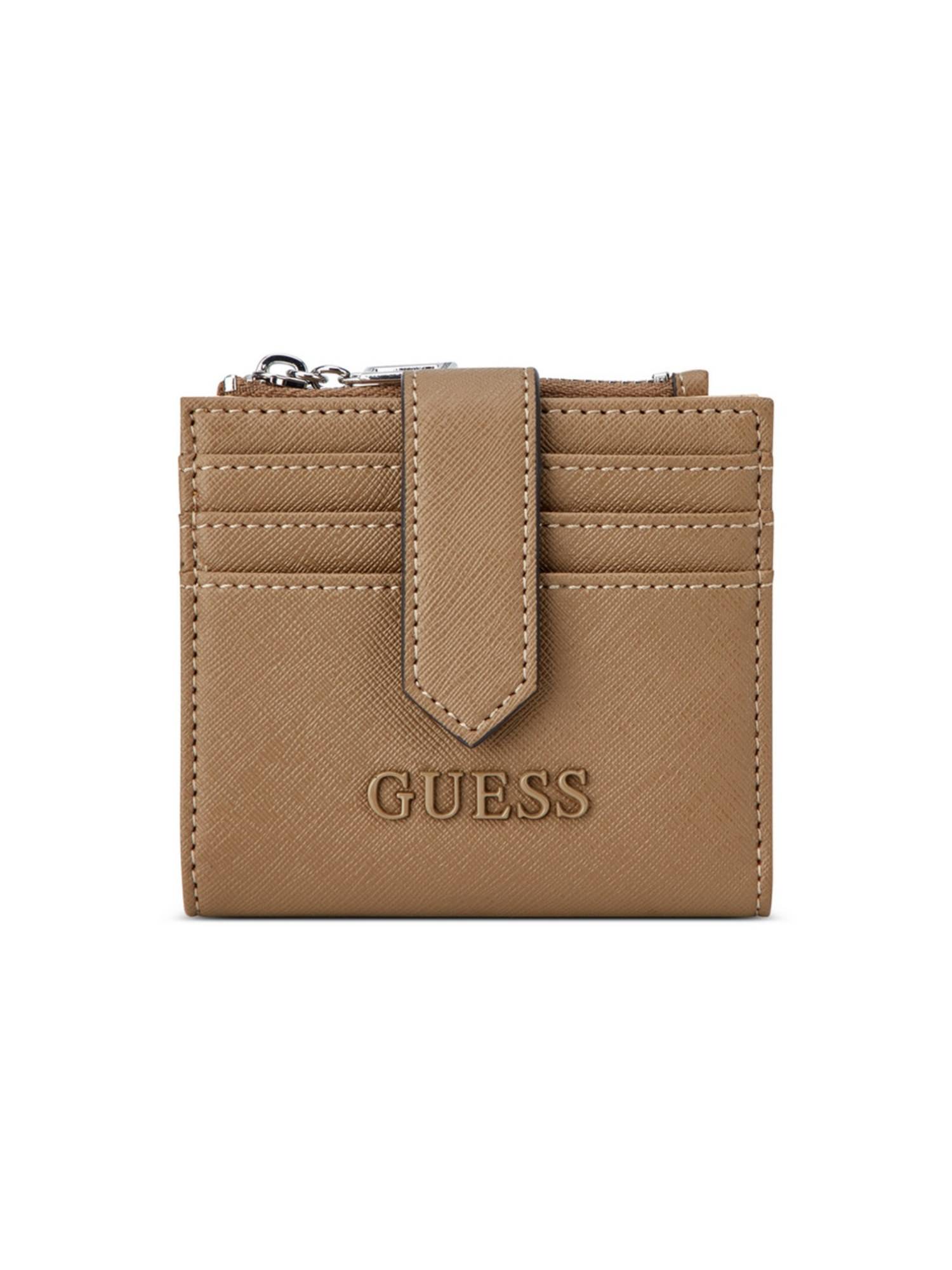 Guess Remy Brown Women Snap Textured Card Case