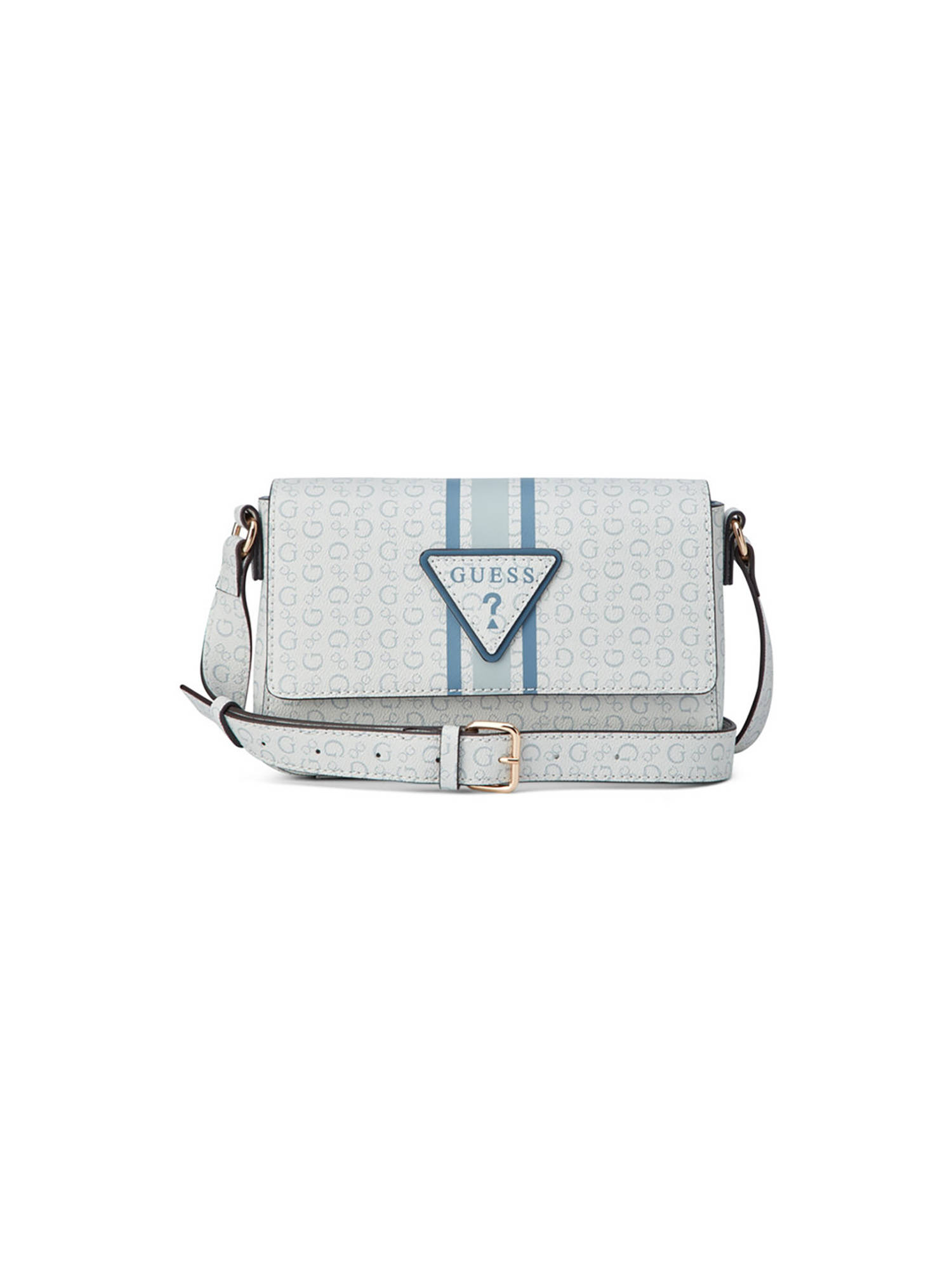 Guess Tabitha Blue Women Snap Button Printed Crossbody Bag