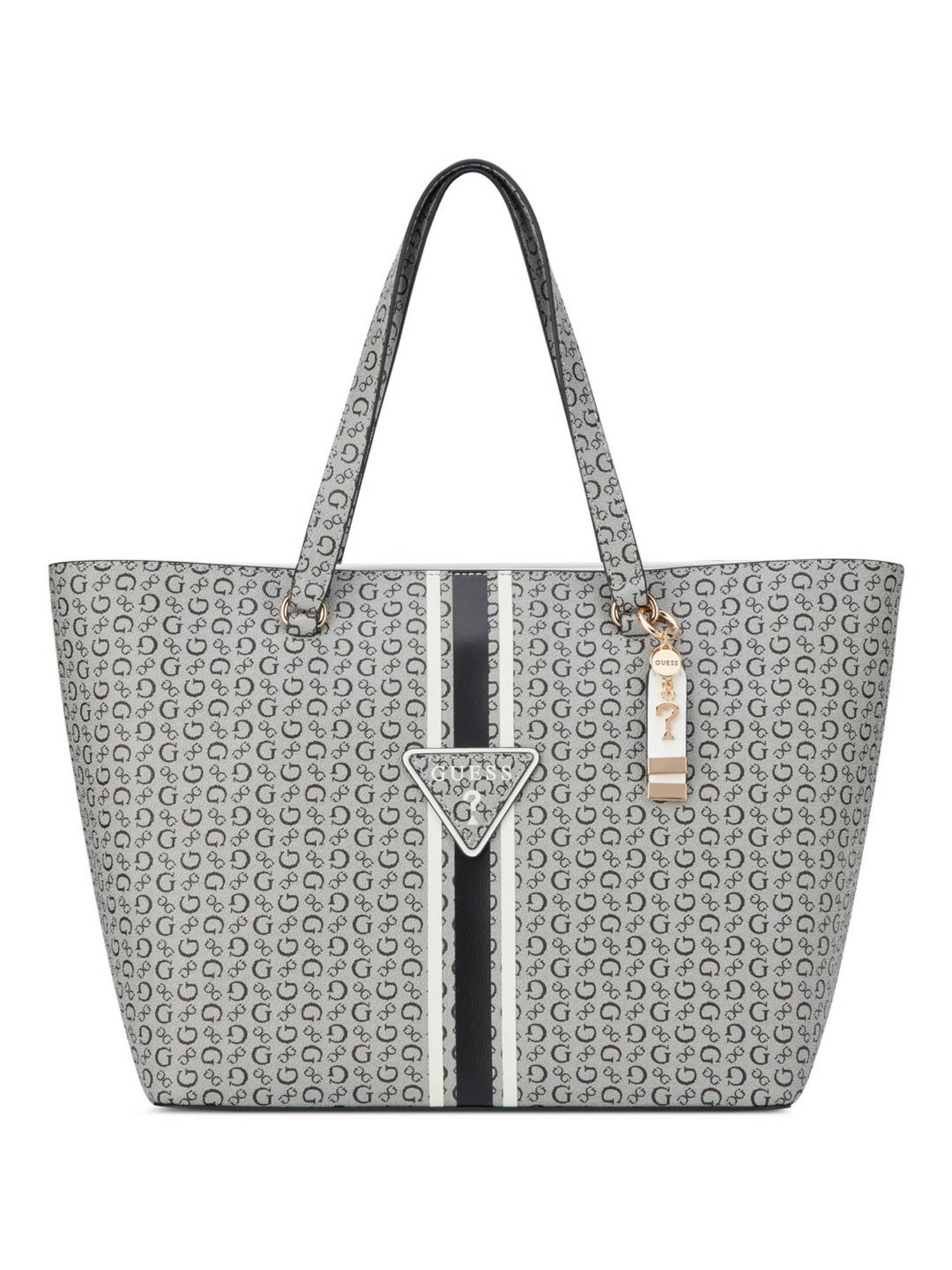 Guess Tabitha Black Women Snap Button Printed Tote Bag
