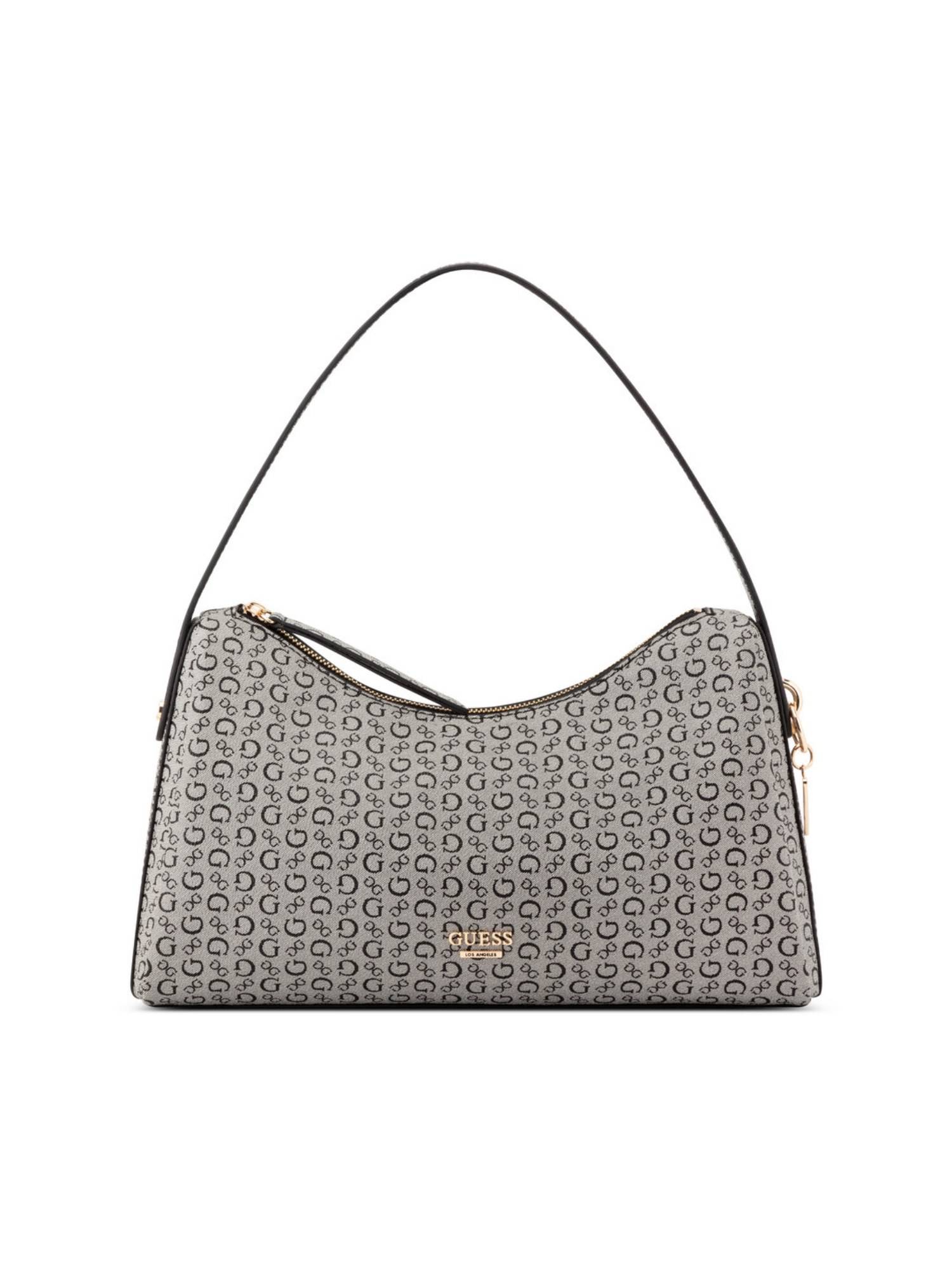 Guess Jasmin Black Women Zipper Printed Hobo Bag