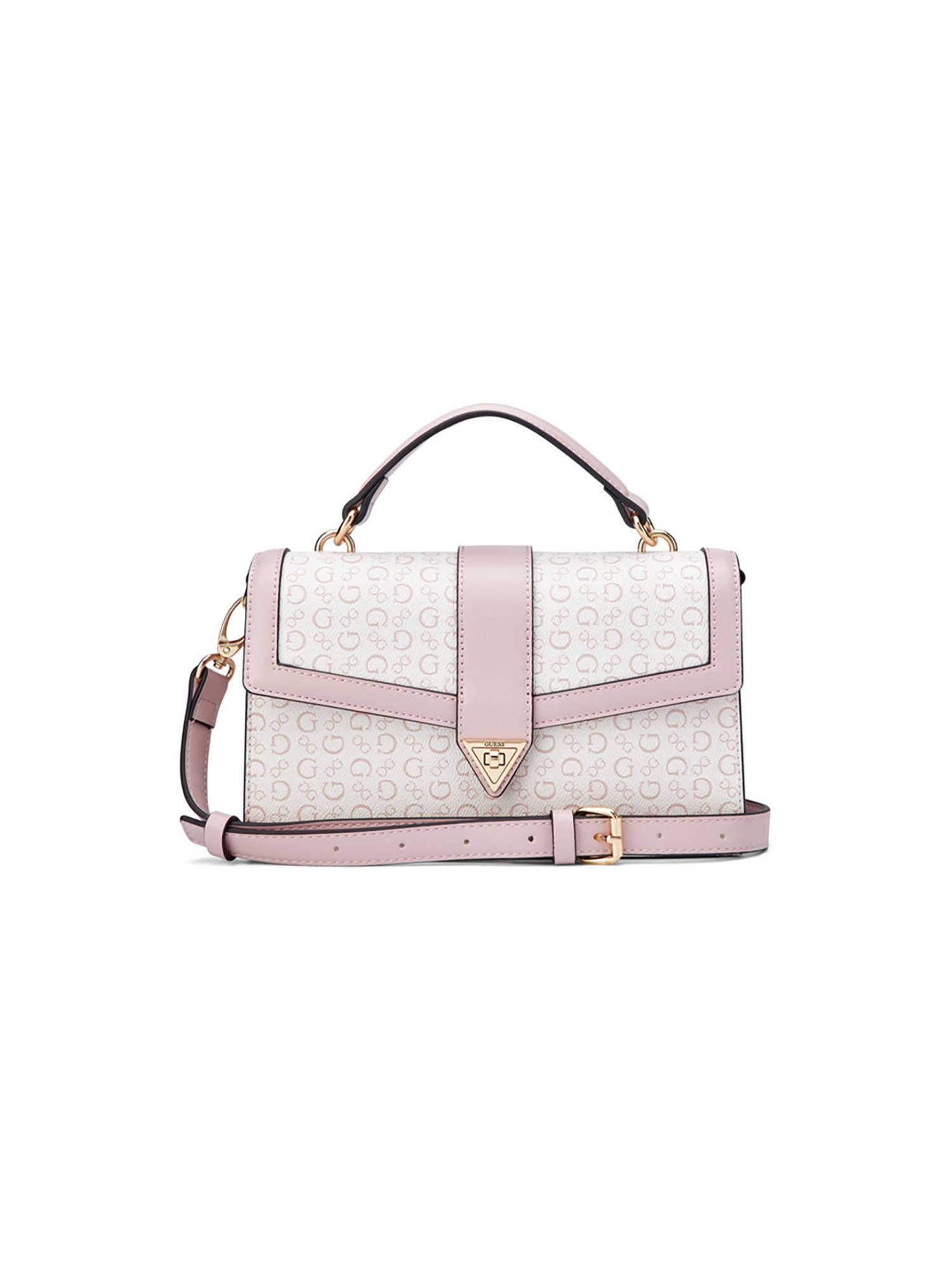 Guess Rosetta Pink Women Snap Button Printed Crossbody Bag