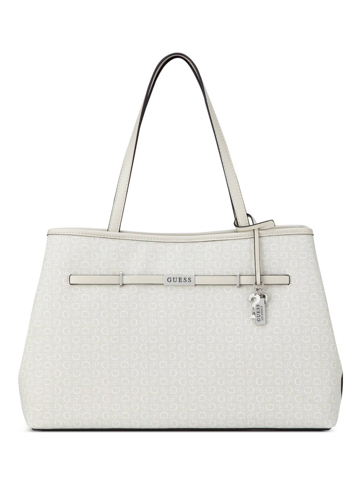 Guess Angelica Grey Women Snap Button Printed Shoulder Bag