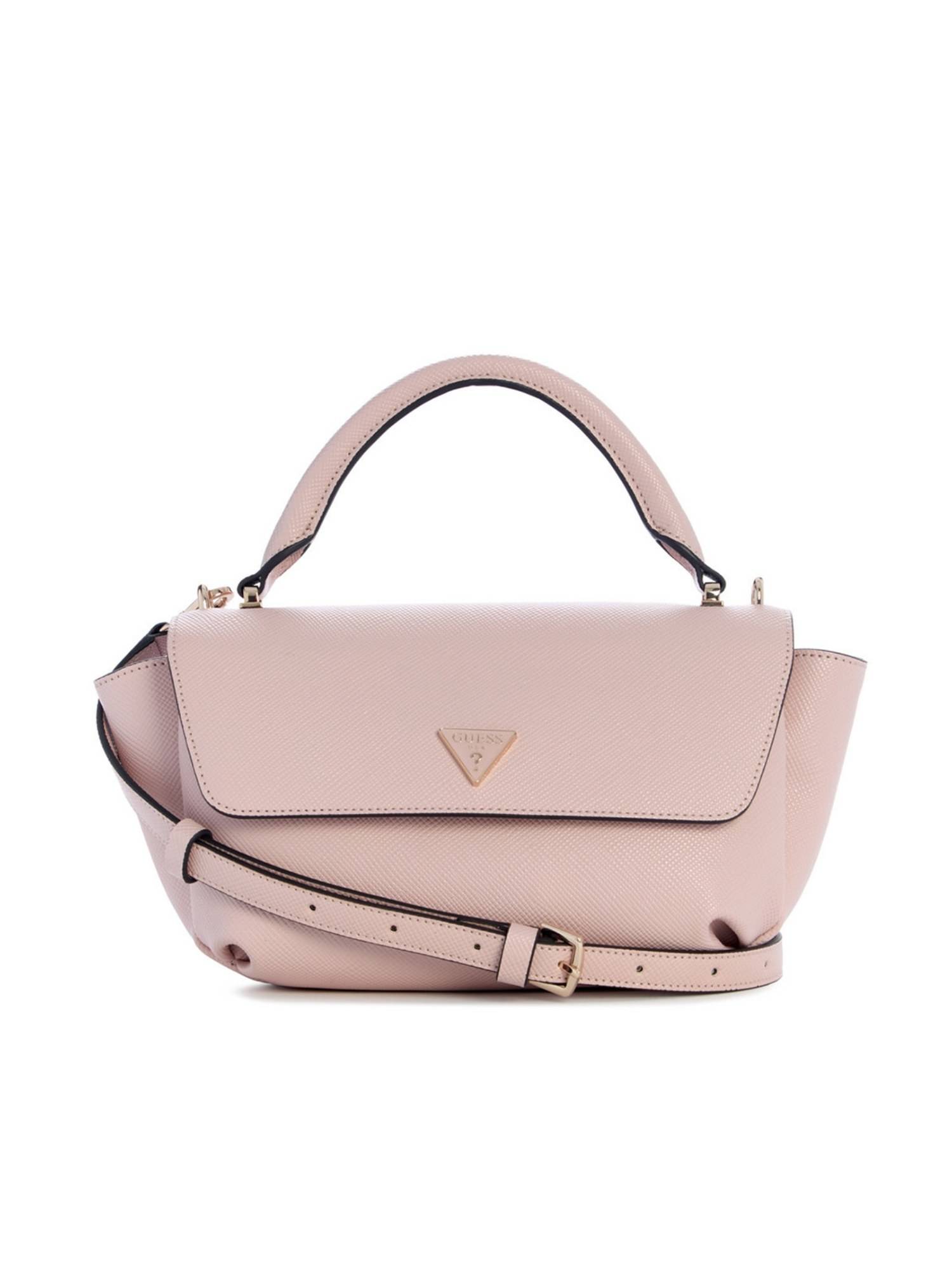 Guess Gilda Women Snap Button Textured Satchel Bag