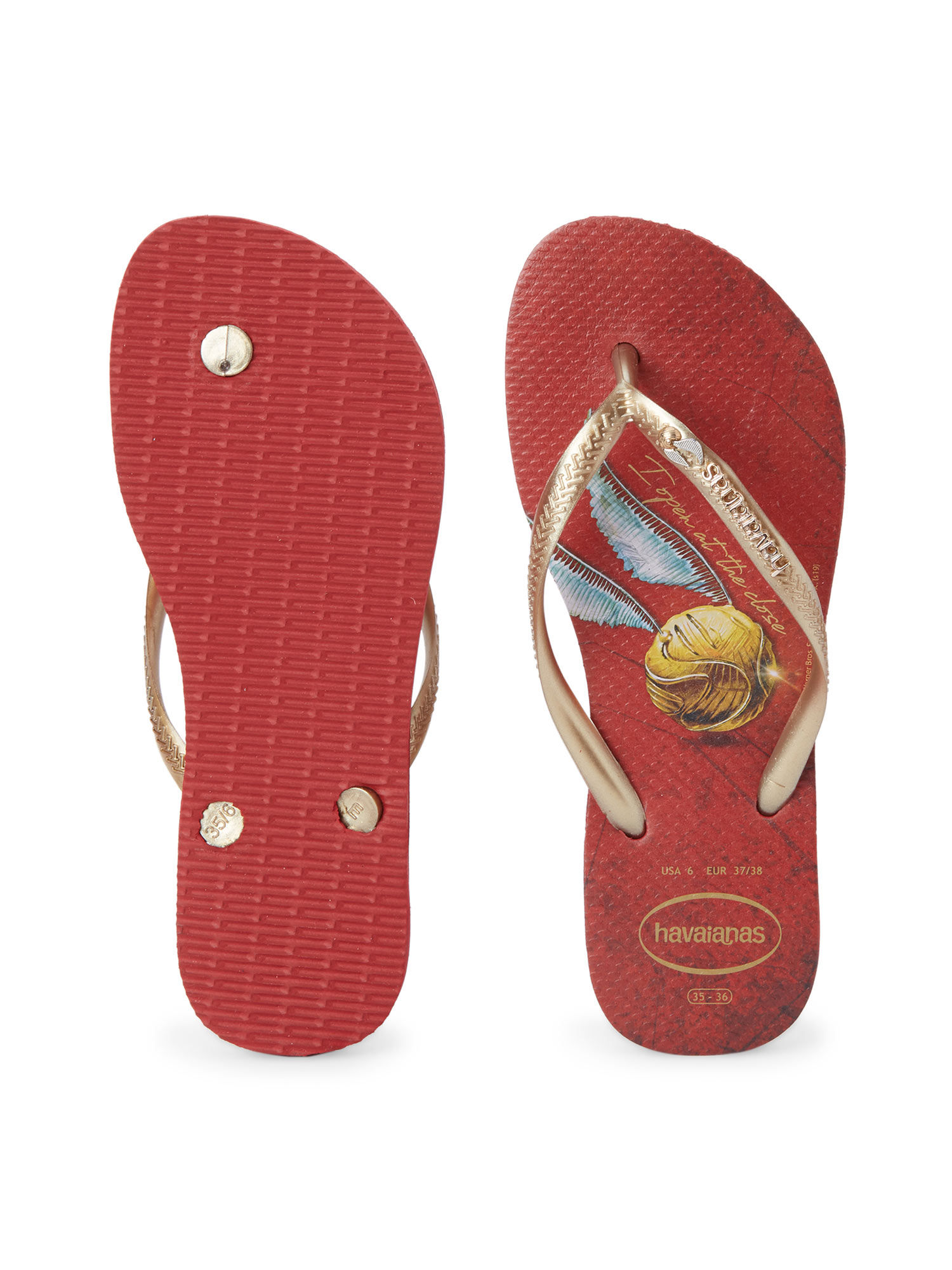 Buy Havaianas Red Slim Harry Potter Flipflops Online