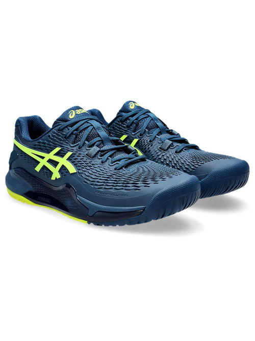 Buy ASICS Men Gel-Resolution Mako Navy Blue Safety Yellow Tennis