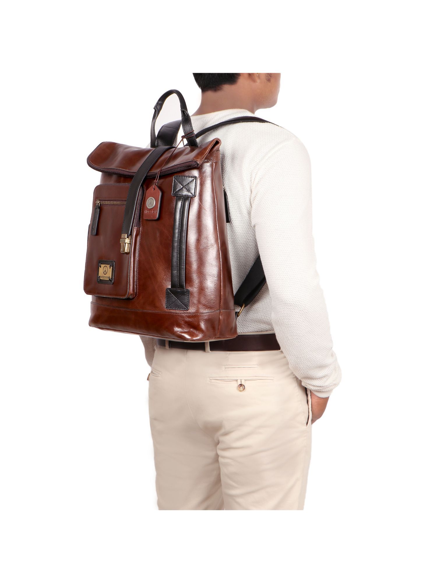 Buy Hidesign Uncle Ho 03 Cherokee Mel Ranch Mens Backpack Brown (L