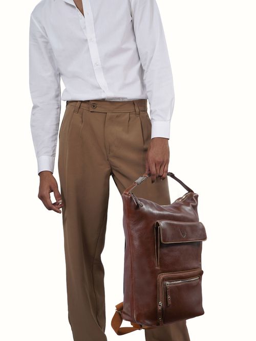 Hidesign Gangnam 01 Mens Brown Backpack