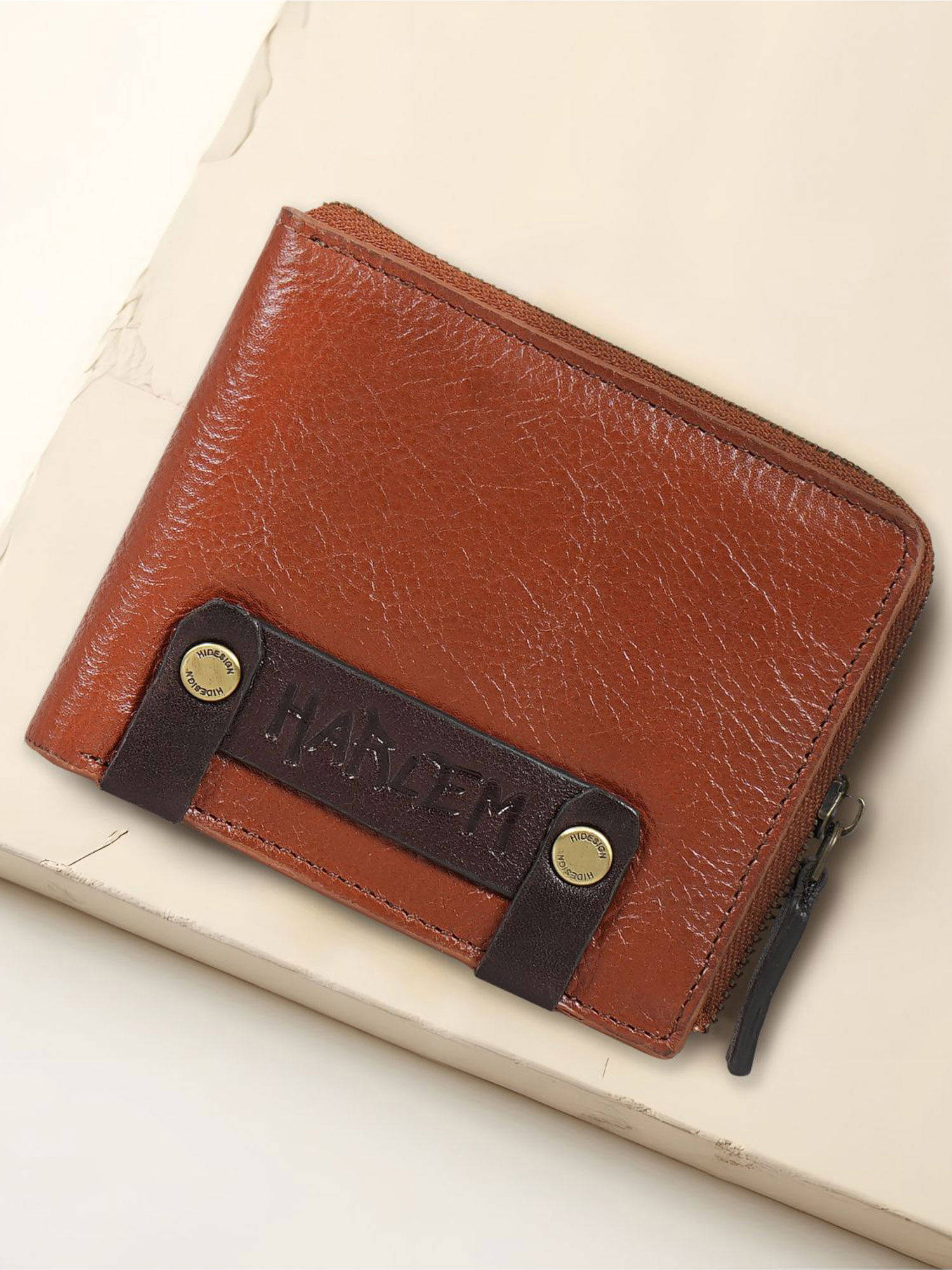 Hidesign Tan Genuine Leather Mens Bifold Wallet