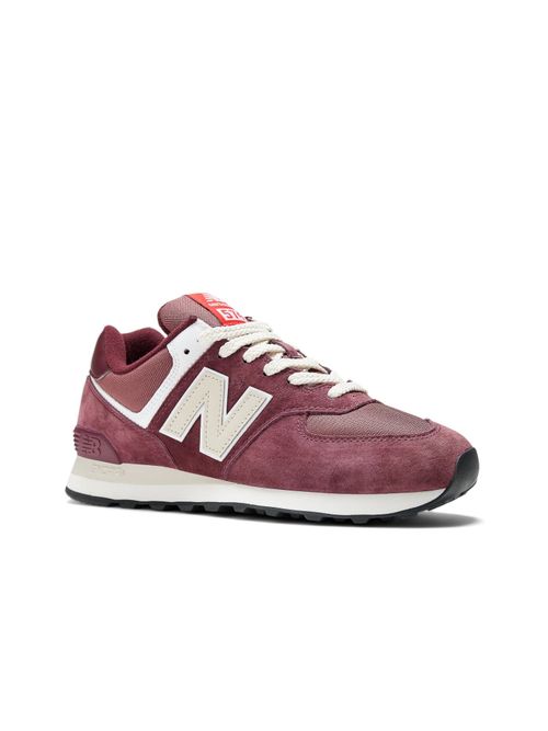 New Balance Unisex 574 Maroon Sneakers (UK 8)