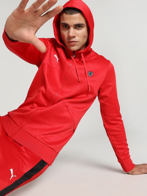 Buy Puma Ferrari Style Hooded Men Red Sweatshirt Online