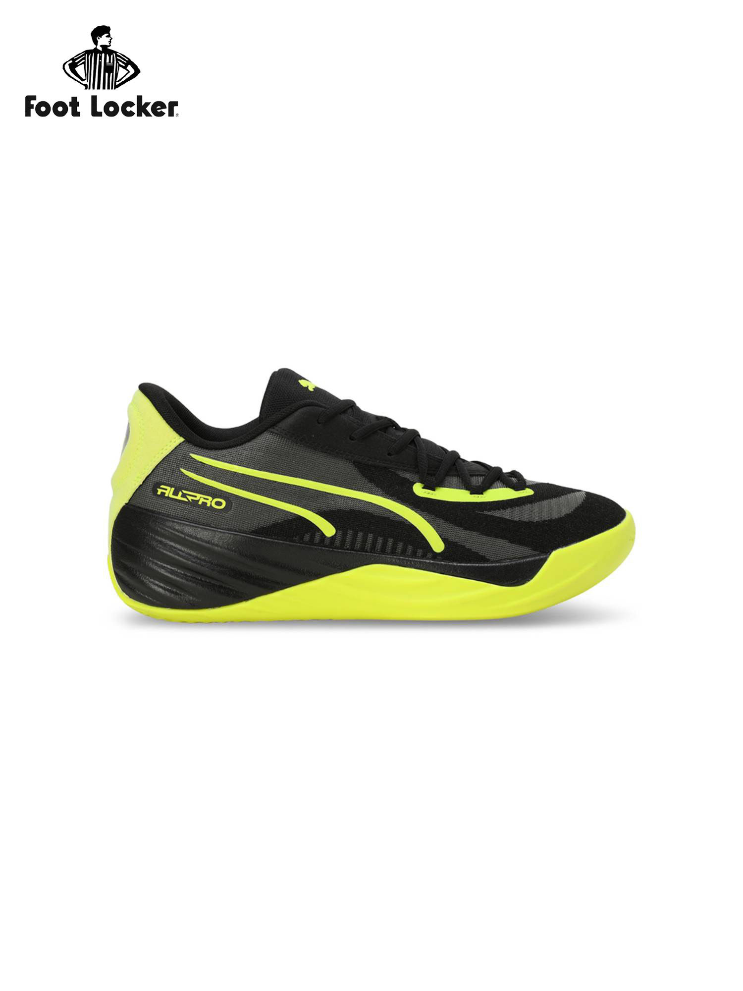 Puma All-Pro Nitro Unisex Black Yellow Basketball Shoes