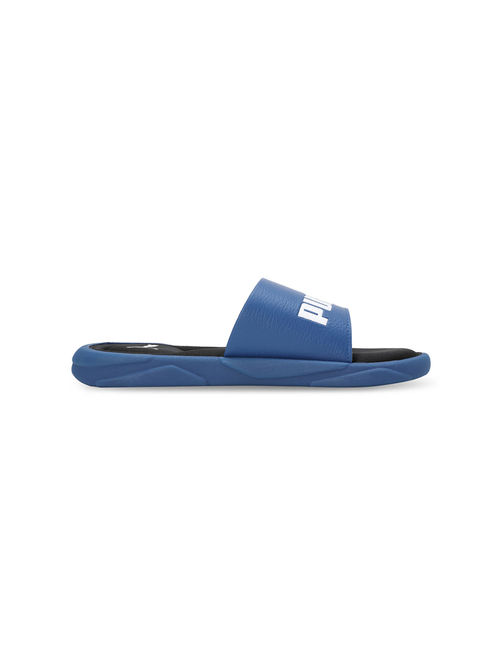 Buy Puma Royalcat Memory Foam Unisex Blue Sliders Online