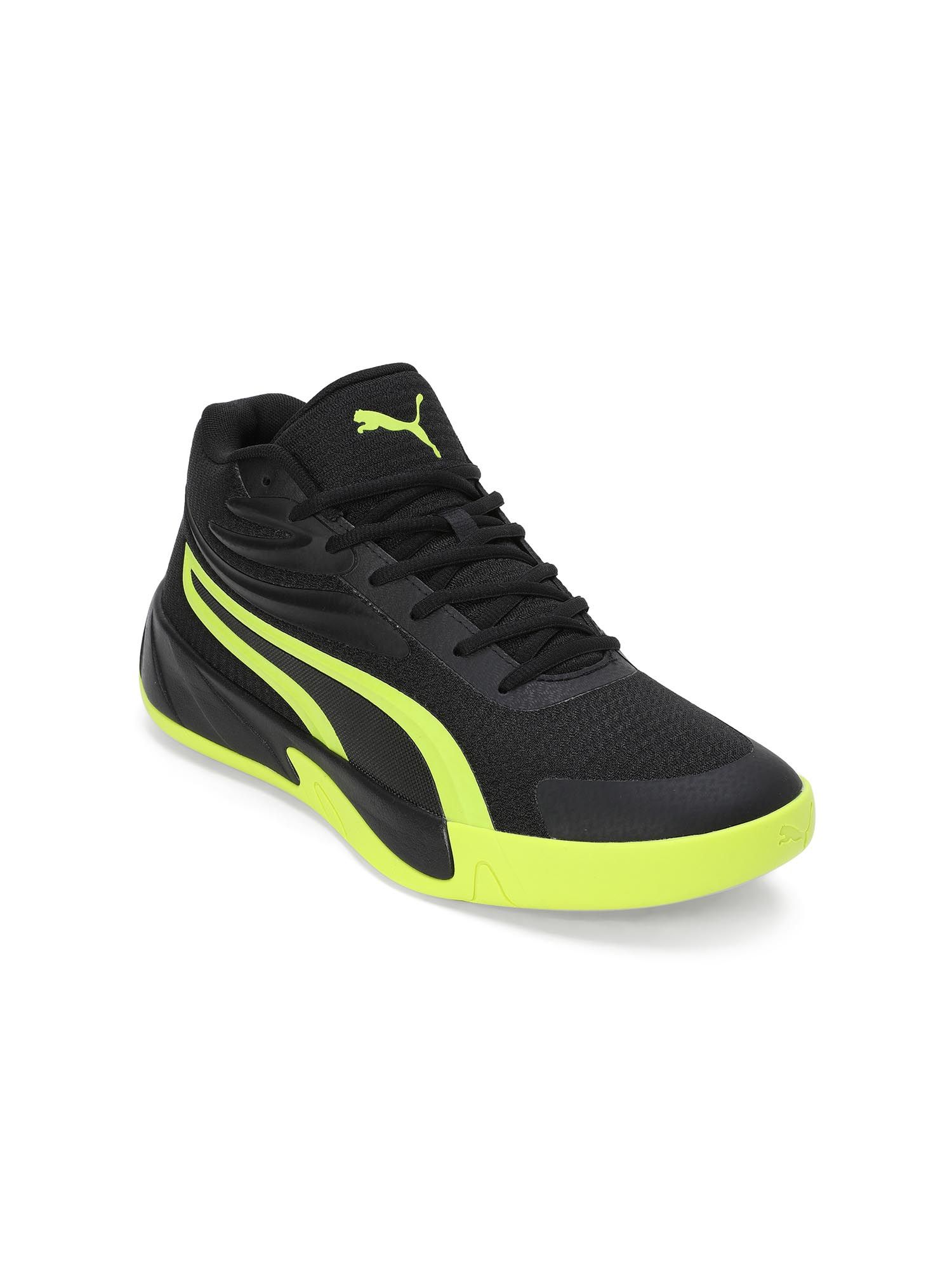 Buy Puma Court Pro Unisex Black \u0026 Green Basketball Shoes Online