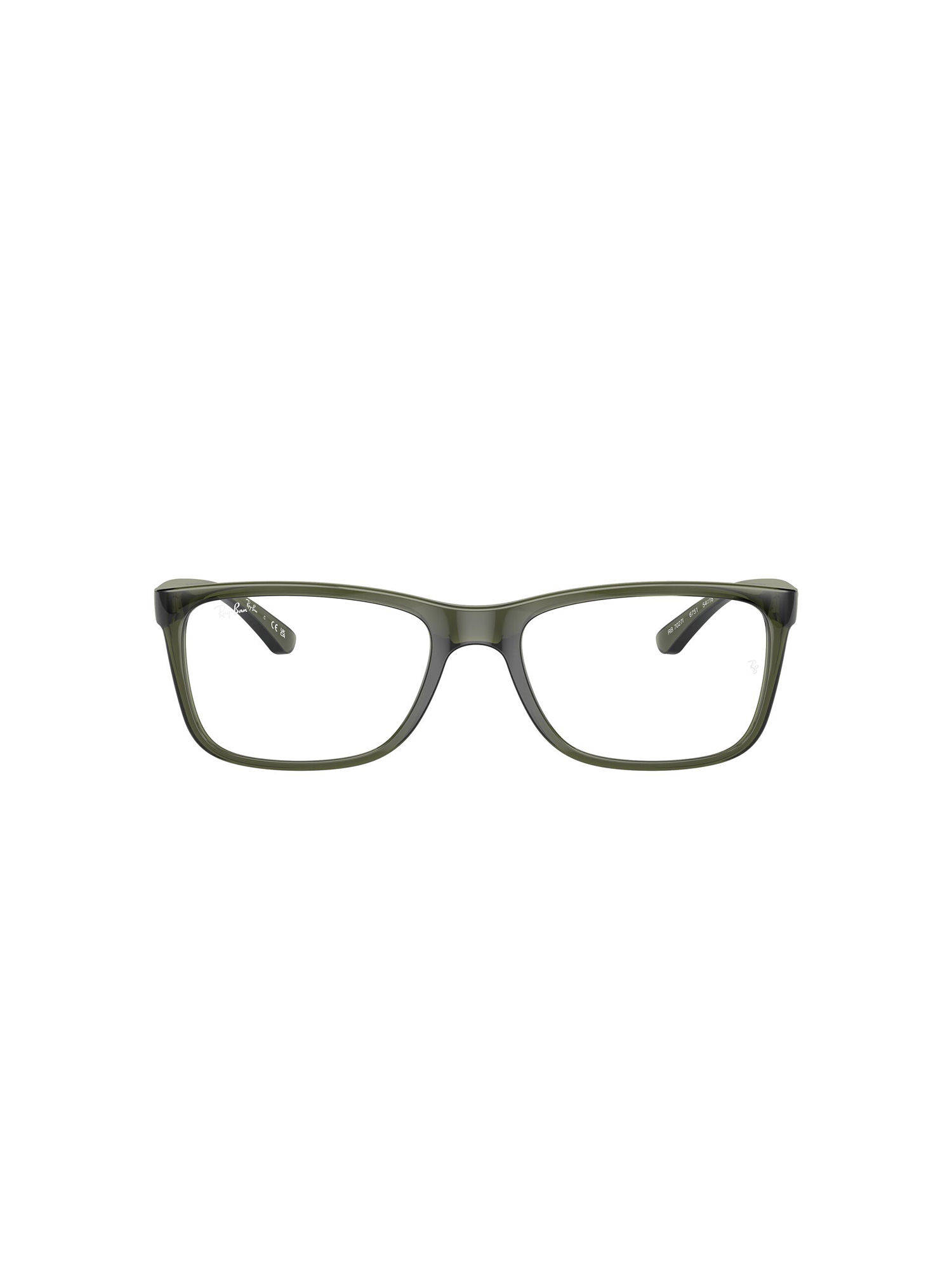 Ray-Ban Square Green Frame With Transparent Lens - 0Rx7027I (5.4)