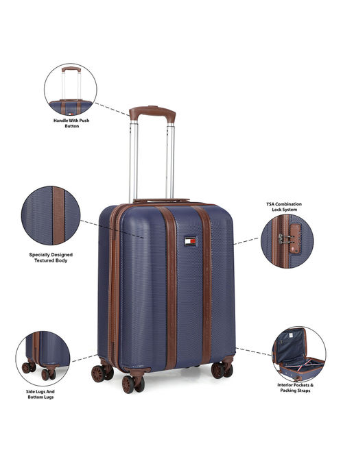 Buy Tommy Hilfiger Graphite B Hard Luggage Trolley Bag Textured