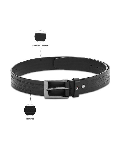 Tommy Hilfiger Tavira Men Leather Belt Wallet Gift Set Black