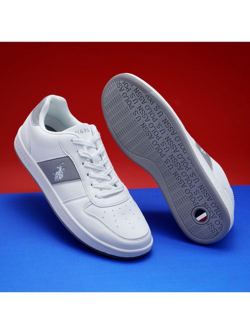 Buy POLO Men Trenno White Retro Court Sneakers Online