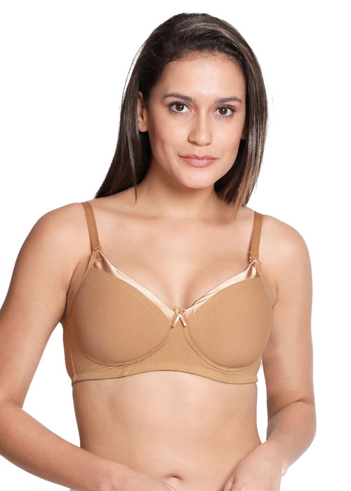 Buy Susie by Shyaway Neck Satin Wirefree Full Coverage Cotton