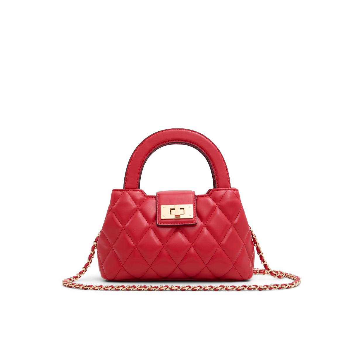 Buy Aldo Ellianaax Womens Red Top Handle Handbag with Detachable Strap