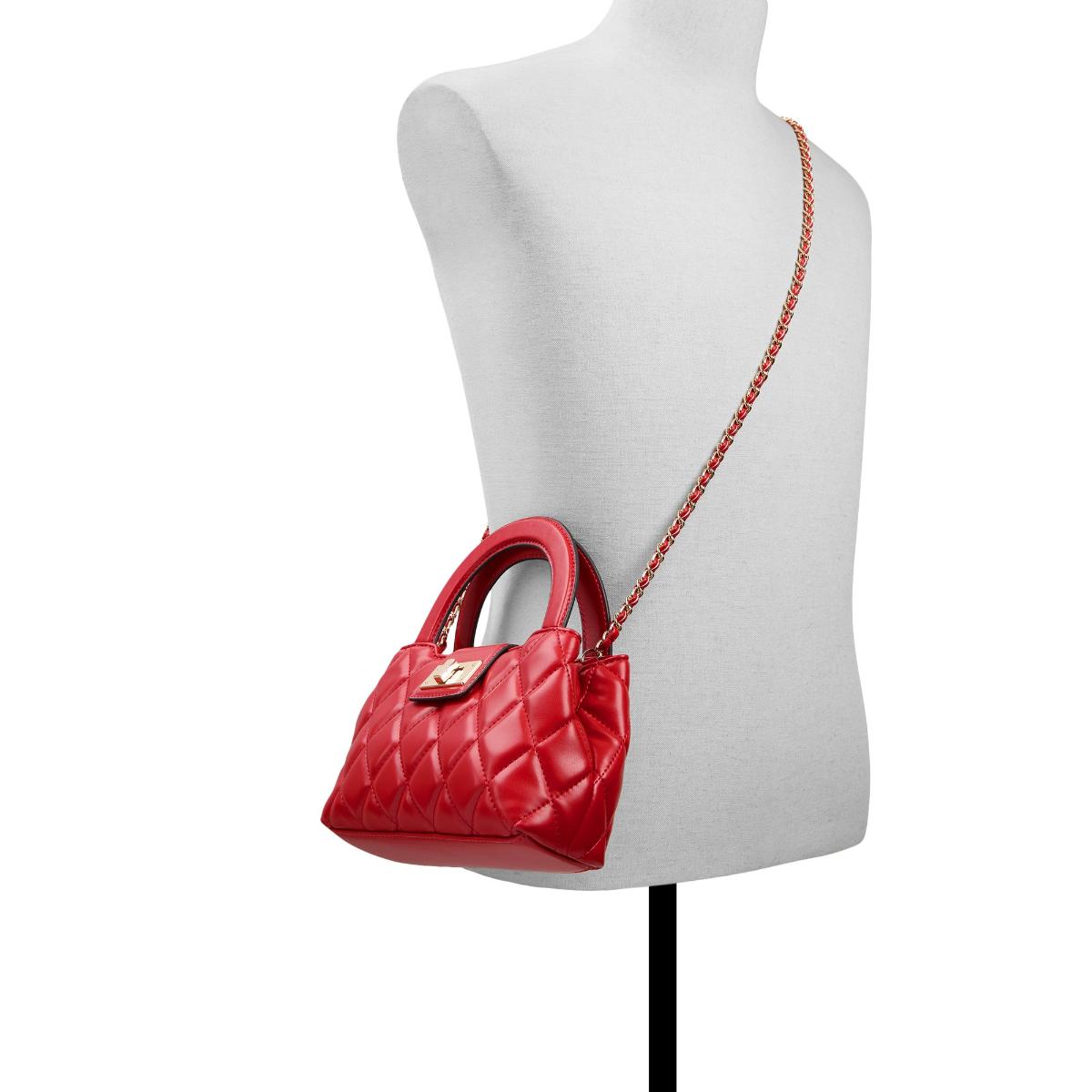 Buy Aldo Ellianaax Womens Red Top Handle Handbag with Detachable Strap