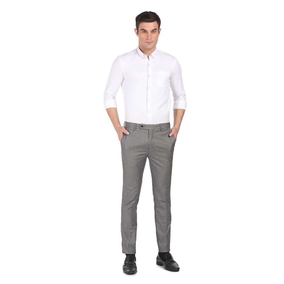 Arrow Men's AroFlex Flat Front Dress Pant - Walmart.com