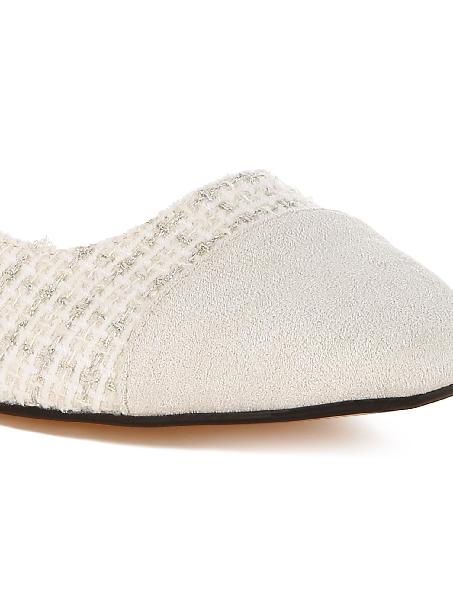 Buy London Rag Women Off White Tweed Slingback Sandal Heels Online