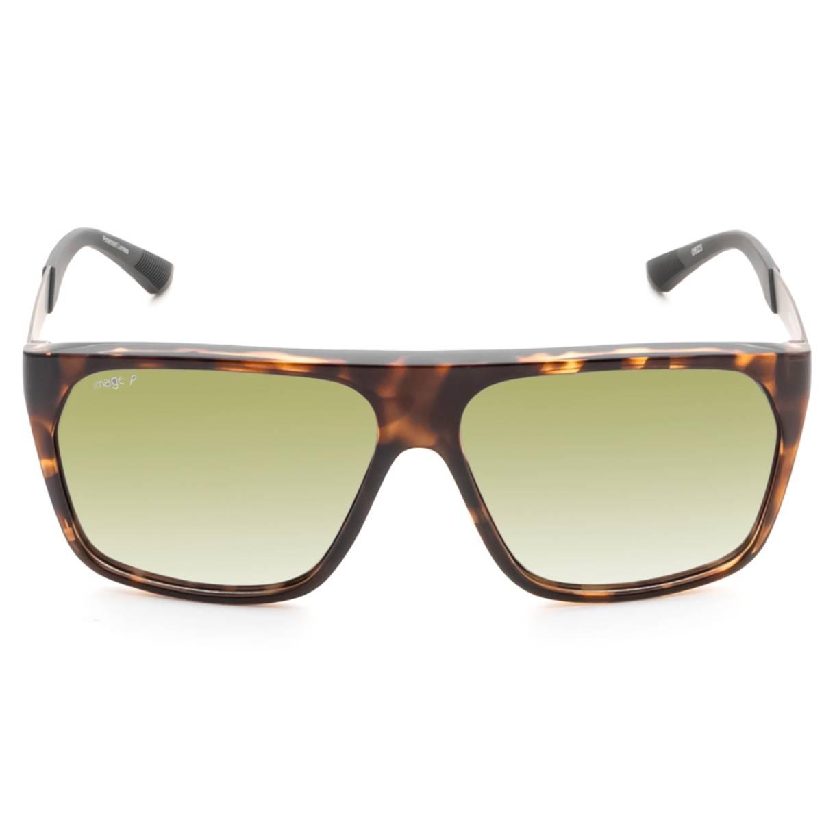IMAGE Men Full UV Protected Gradient Green Lens Square Sunglasses (60)