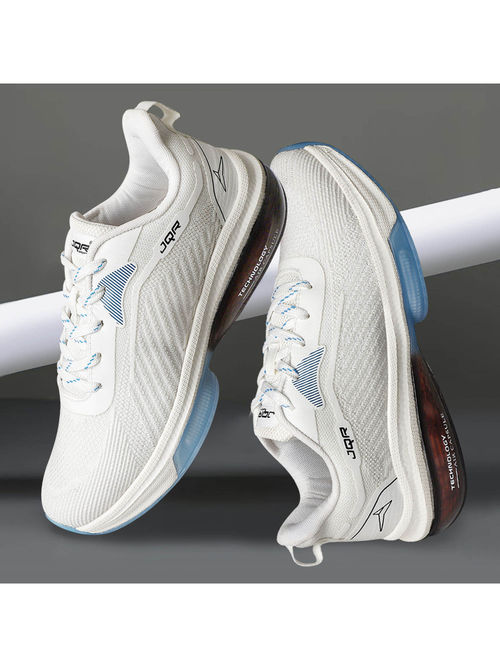 Shoes All White 27's Max Men Round Toe Lace Up Sneakers