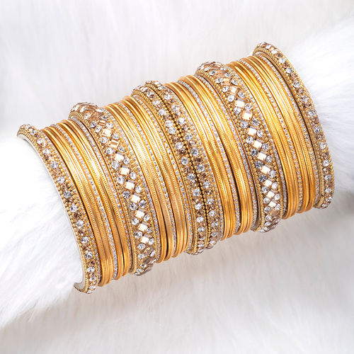 Buy Peora Gold Plated Yellow Metal Chuda Chura Bangle Set Indian
